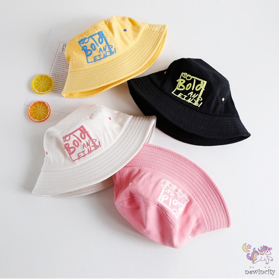 Mũ xô in chữ thời trang Hàn Quốc cho trẻ em