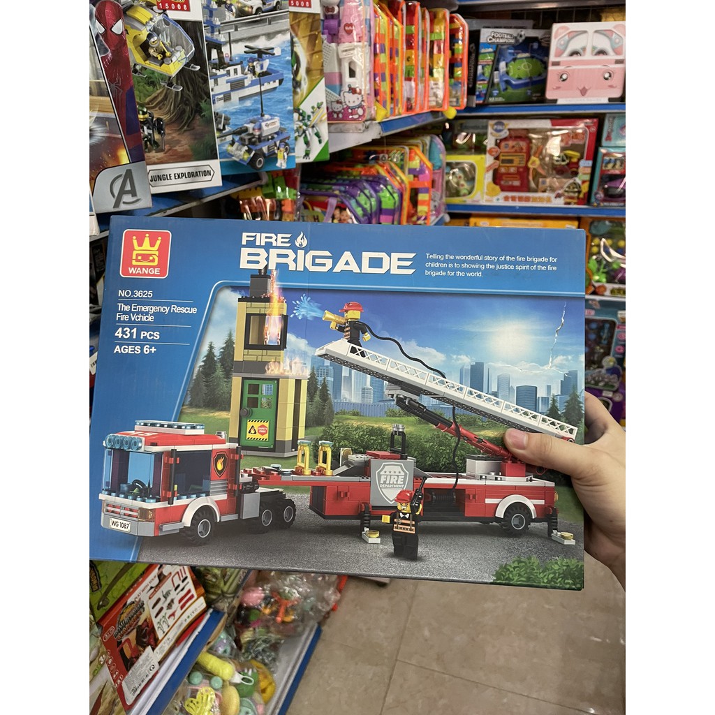 [RẺ VÔ ĐỊCH] Lego xe cứu hỏa giải cứu thế giới Fire Brigade cao cấp SPL7