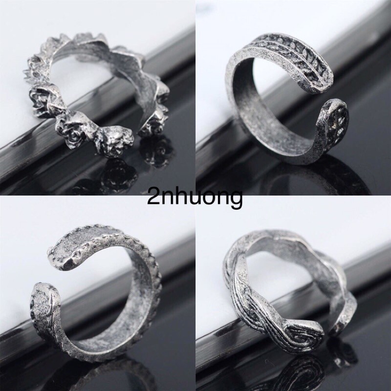 nhẫn tay chân nữ nhiều size nhẫn giữa ngón mid finger midi middle ring