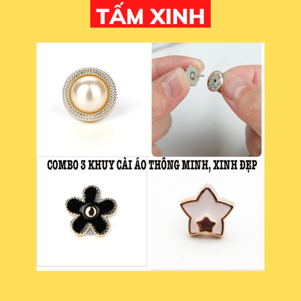 [AI CŨNG CẦN Ạ!] SÉT 3 Khuy cài áo HÓT HÍT thông minh, tinh tế, xinh đẹp