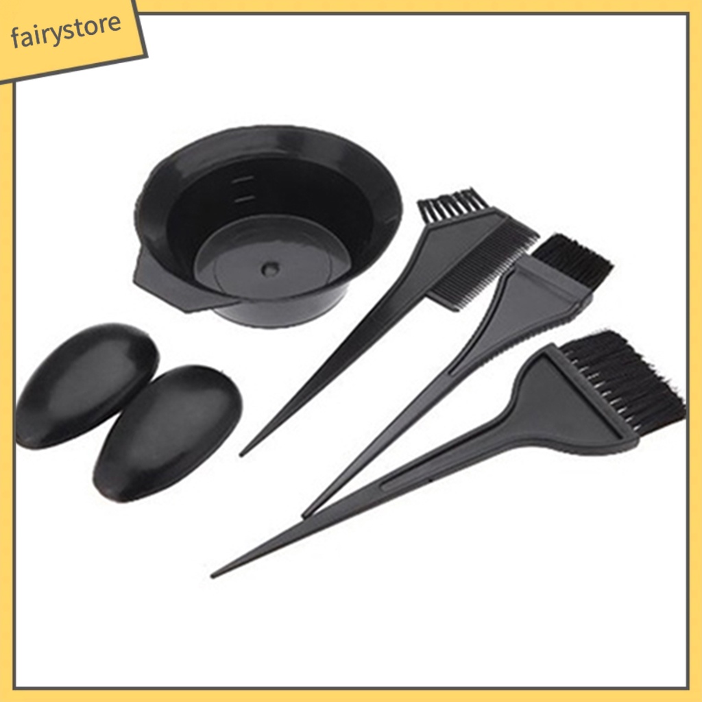 [Hàng mới về] Set 5 dụng cụ nhuộm tóc làm bằng nhựa màu đen đa dạng tiện dụng