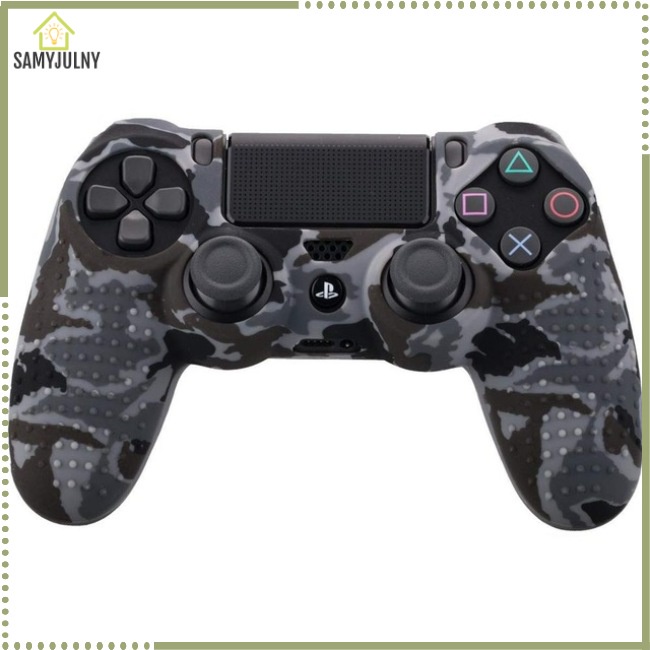 Ốp Bảo Vệ Tay Cầm Chơi Game Sony PS4 Slim / Pro Họa Tiết Rằn Ri Bằng Silicon Gel Cao Su
