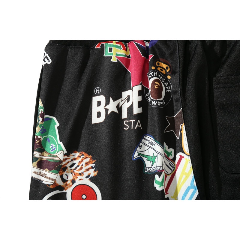 Hot Quần dài Cotton phối màu cổ điển ITEM BAPE cho nam và nữ
