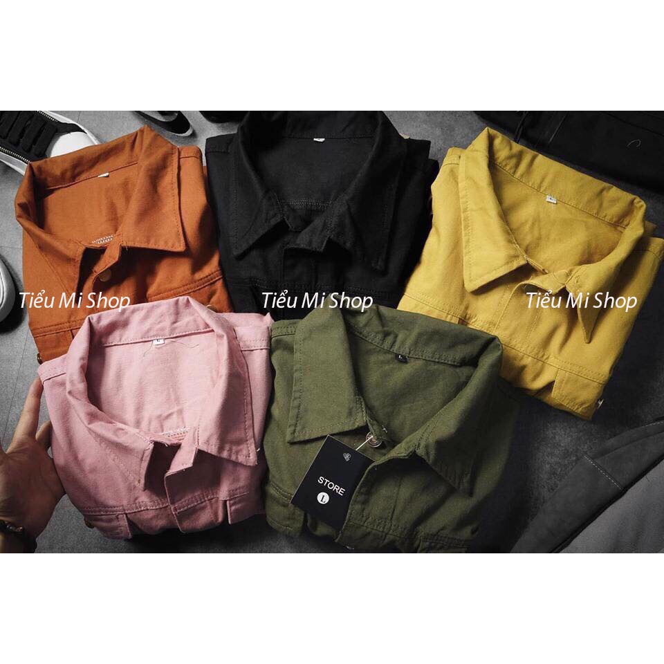 Áo Khoác Kaki Jeans Nhiều Màu Unisex Nam Nữ Chất Cực Đẹp 6 Màu Cơ Bản
