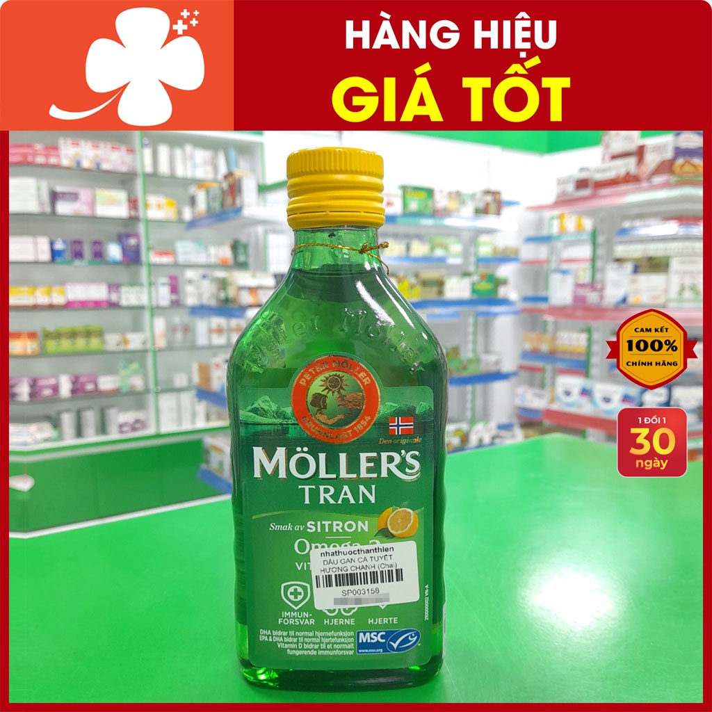 DẦU GAN CÁ TUYẾT HƯƠNG CHANH (MOLLER'S DOBBEL OMEGA-3) 250ML