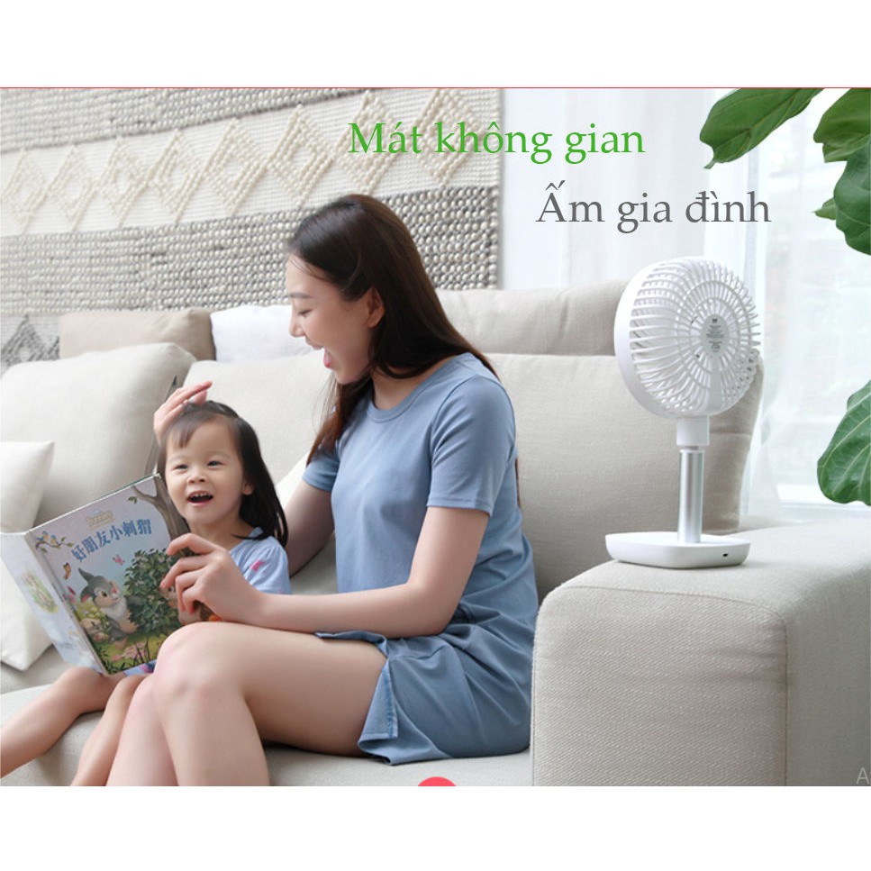 Quạt sạc mini đặt bàn (4000-10000mAh) bẻ góc 45 độ, thời gian sử dụng lên đến 21 - 60H giờ, an toàn cho trẻ YOOBAO F1 | BigBuy360 - bigbuy360.vn