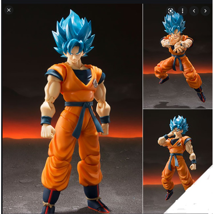 (Hết hàng) Mô hình Khớp Dragon ball songoku blue áo vàng 2 mặt 16cm