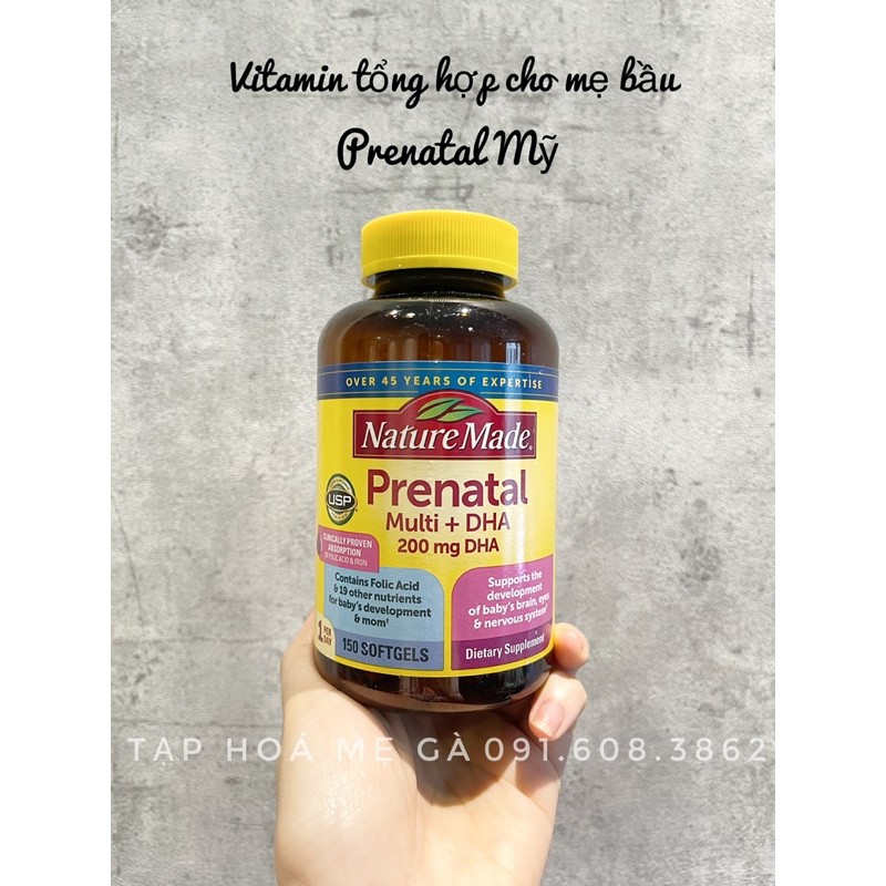 Vitamin tổng hợp Prenatal DHA -Vitamin tổng hợp số 1 cho bà bầu tại Mỹ
