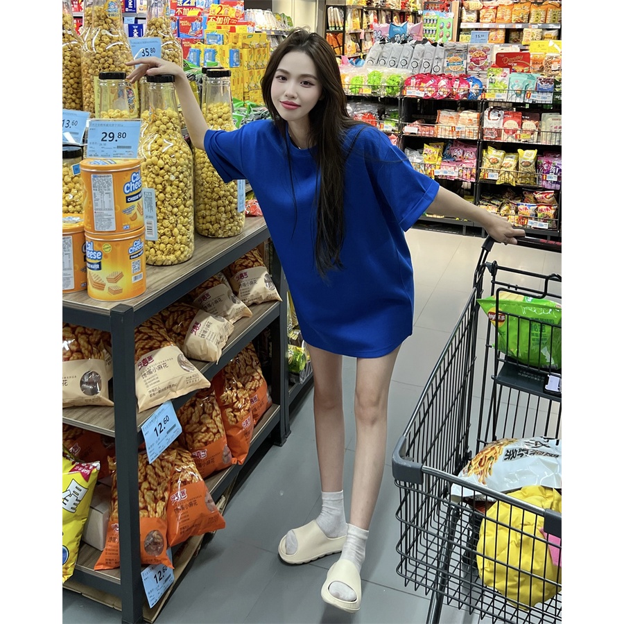 Áo Thun Tay Ngắn Cổ Tròn Kiểu Hàn Quốc 15 Màu Lựa Chọn