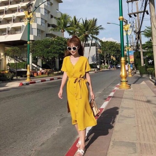 Váy thắt nơ xuông