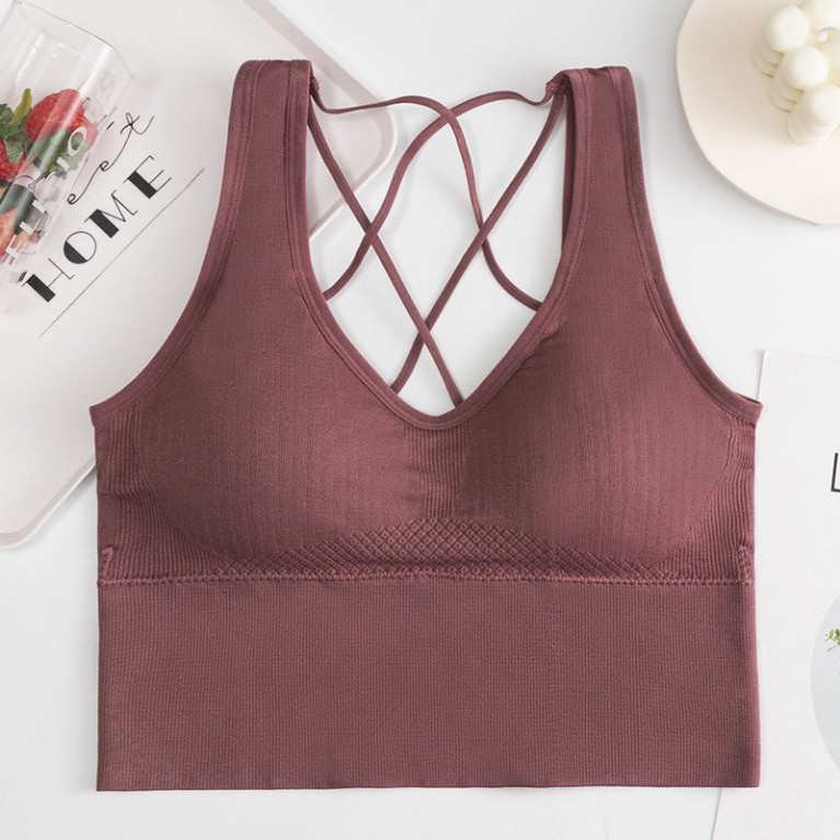 Áo Croptop hở lưng thể thao tập gym yoga hàng quảng châu cao cấp (AT15)