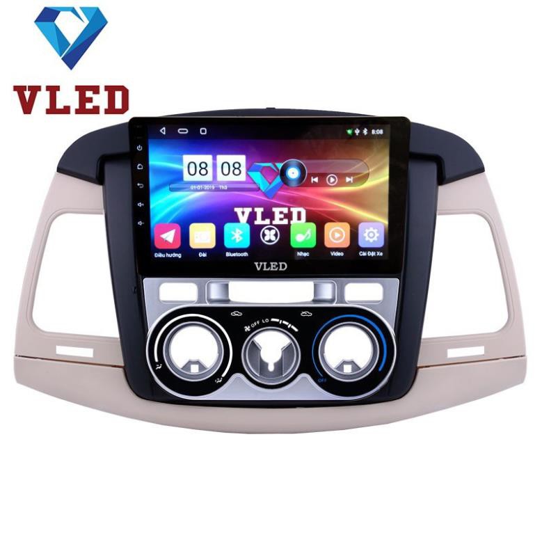 Bộ màn hình Android VLED V5 cho xe TOYOTA INNOVA 2008, thu phát wifi, kết nối Bluetooth, màn hình cảm ứng, độ nhạy cao -