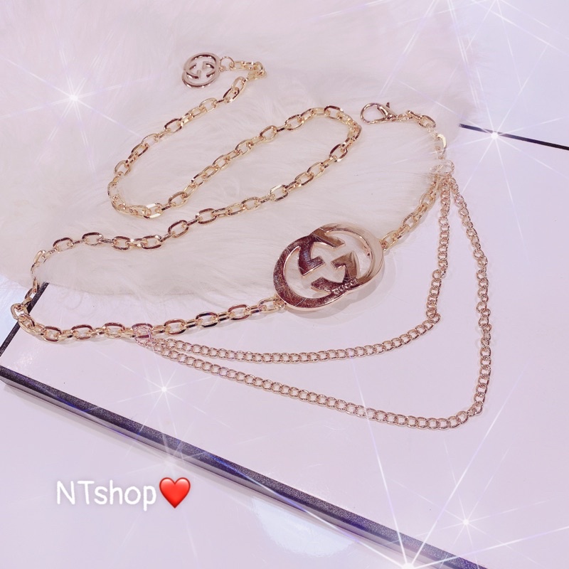 Đai váy - Belt xích vàng thương hiệu mix váy hoặc vest sanh chảnh