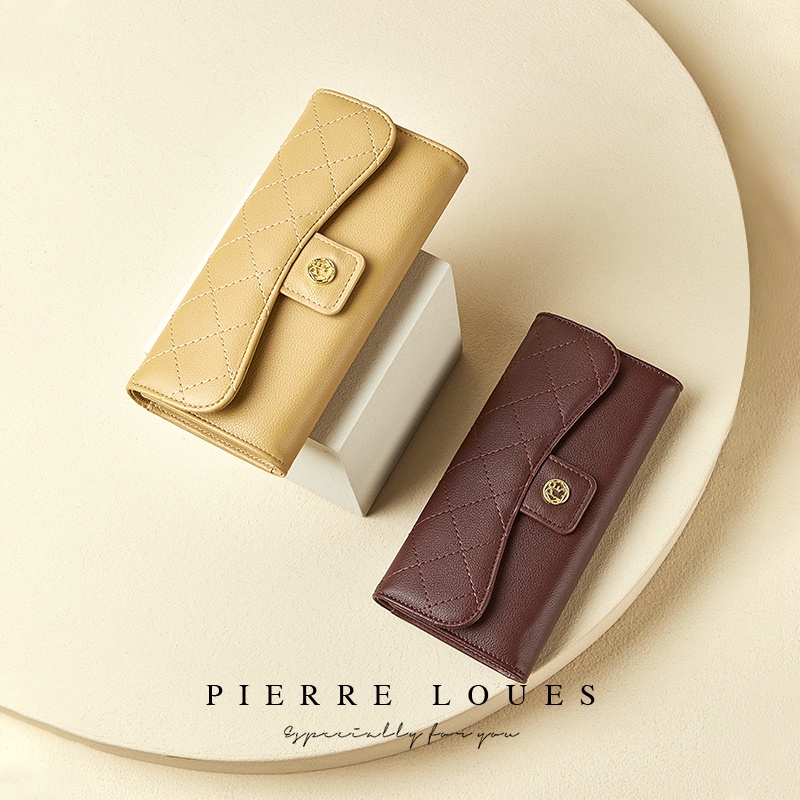 Ví gập ba PIERRE LOUES  nhiều ngăn đựng thẻ dành cho nữ