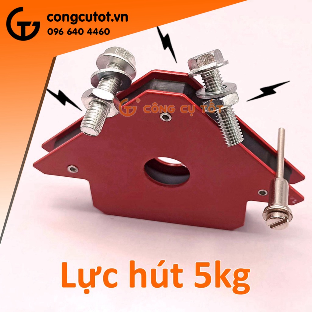 Ke góc nam châm 3 inch lực hút 5 kg để hàn sắt lá