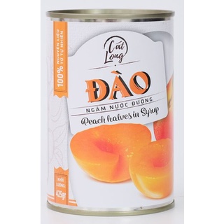 Đào ngâm nước đường Cát Long lon 425gr