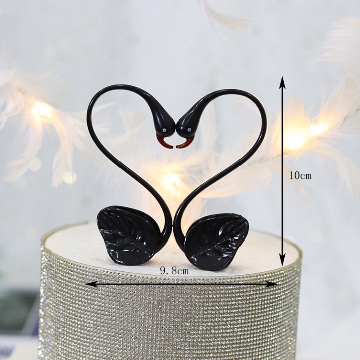 đồ trang trí bánh kem [FREESHIP❤️] cặp thiên nga mẫu mới