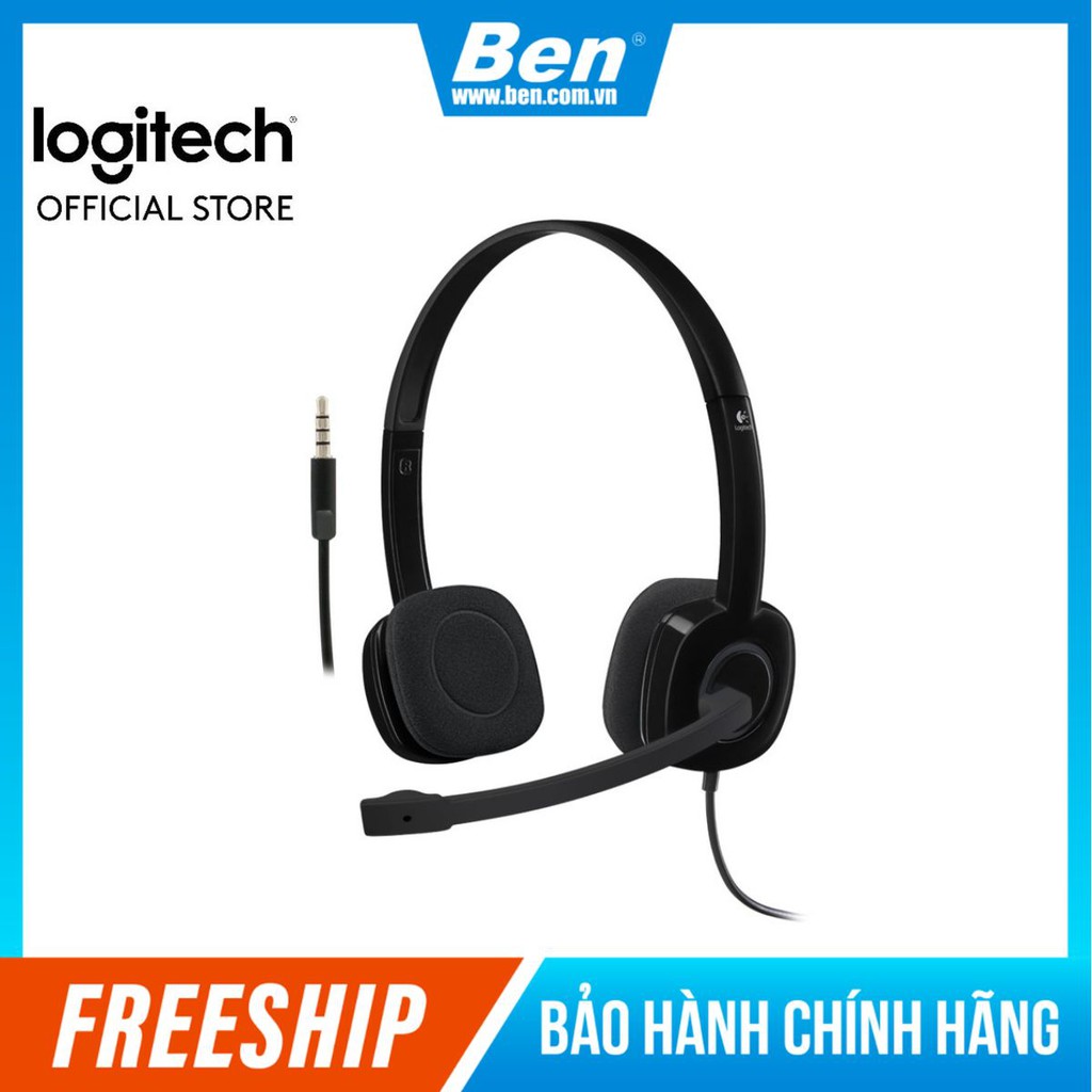 Tai nghe chụp tai LOGITECH H151 (1 Giắc 3.5mm) - Mic khử tiếng ồn - Tai nghe có dây Logitech BH 12T