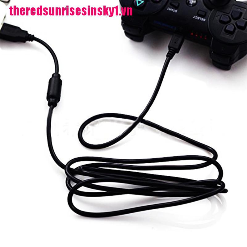 (3C) Dây Cáp 1.8m Usb 2.0 Đen 5-pin Cho Tay Cầm Chơi Game Ps3