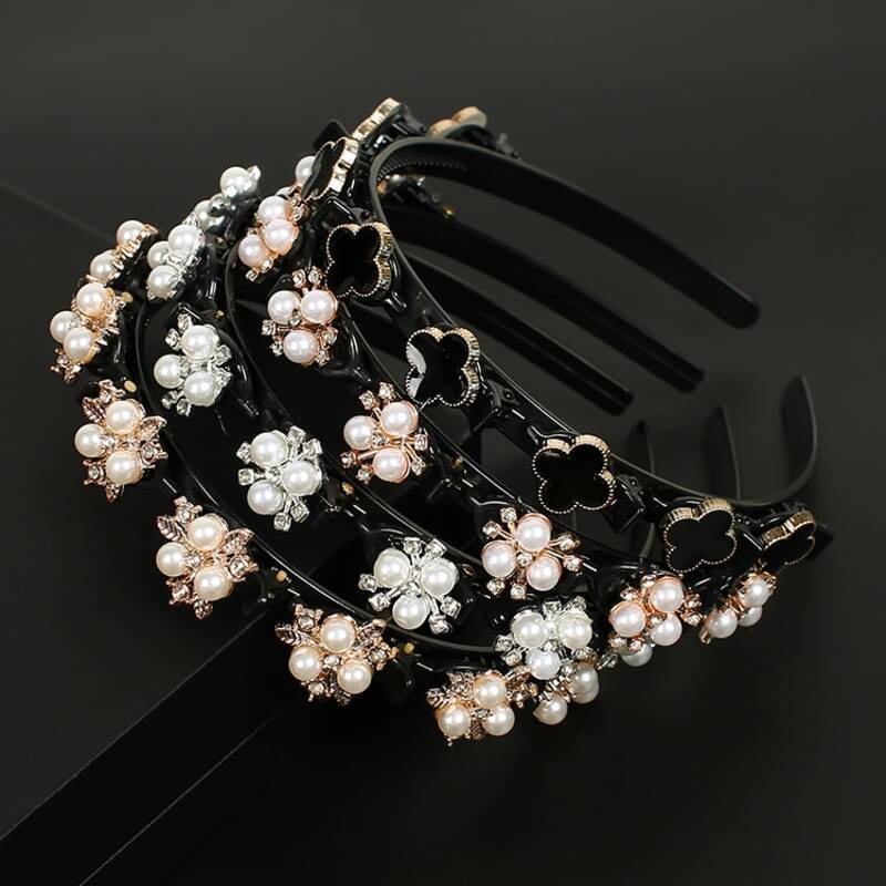 Băng Đô Cài Tóc Đính Ngọc Trai Giả Thời Trang Cho Nữ