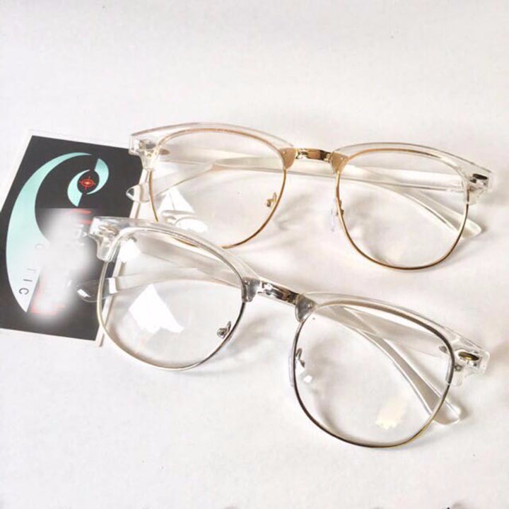 MẮT KÍNH GIẢ CẬN NỬA GỌNG TRONG SUỐT CỰC ĐẸP | BigBuy360 - bigbuy360.vn