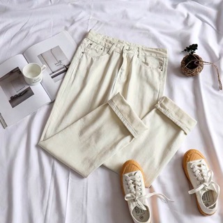 [CÓ SẴN] QUẦN BAGGY TRẮNG SỮA