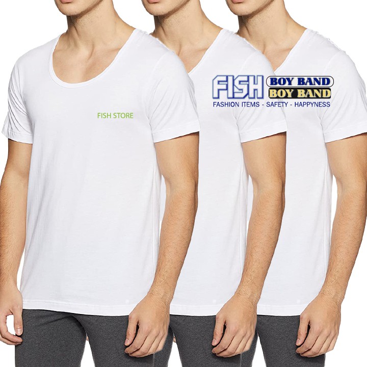 Áo lót nam cotton 3 cái hanoisimex trắng thấm hút mồ hôi tốt kiểu trơn FF05B