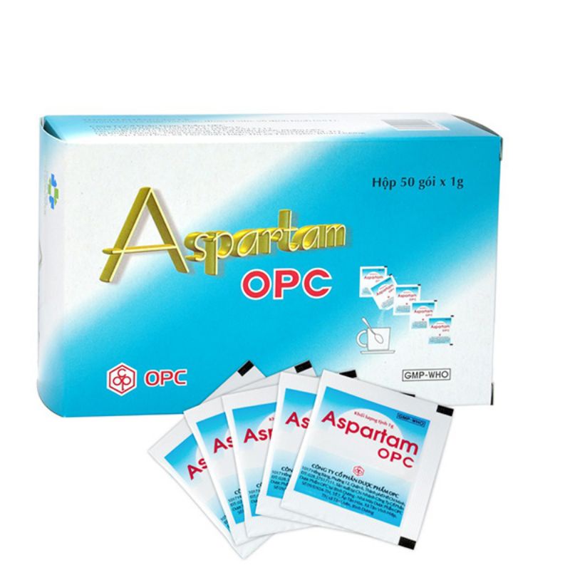 Đường ăn kiêng ASPARTAM OPC - Hộp 50 gói