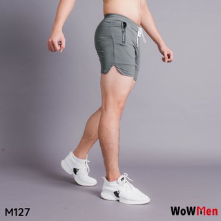 Quần Short Thun Nam Ôm Bó Sát Ngắn Ngang Đùi Tập Gym Thể Thao - M127