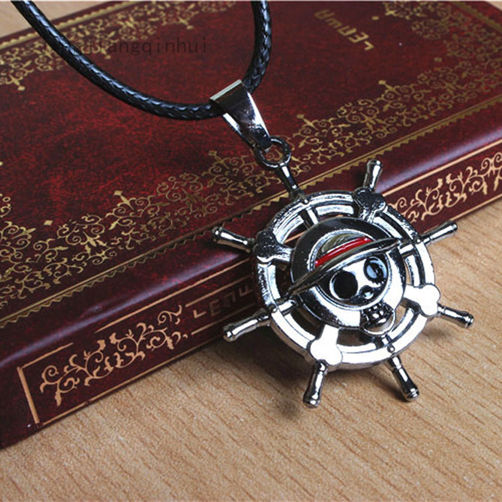 Dây chuyền mặt hình đầu lâu biểu tượng của Luffy mũ rơm hoạt hình One Piece dành cho nam và nữ