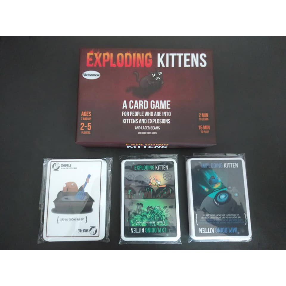 COMBO MÈO NỔ 16+ VS 3 MỞ RỘNG - EXPLODING KITTEN - VIỆT HÓA - GIÁ RẺ - CHẤT LƯỢNG CAO