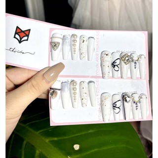[ Nails Box] Móng úp tone trắng sang chảnh
