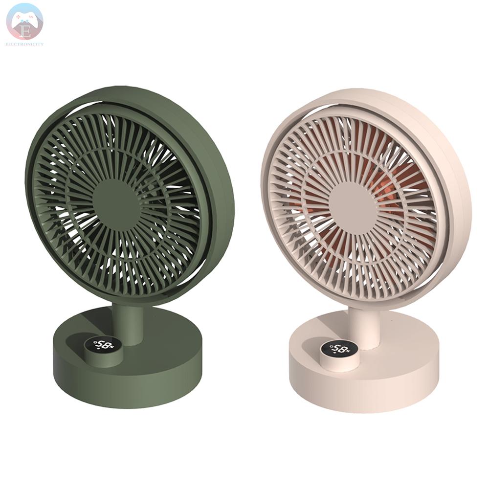 Ê SOTHING Desktop Electric Fan Air Circulation Fan Instant Cooling/Stepless Speed Adjustment/Automatic Rotation/with Intelligent Digital Display Air Cooler for Home Outdoor