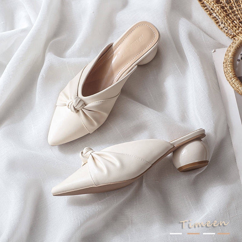 Sandal Mũi Nhọn Thiết Kế Mới Đế Dày Cao Cấp Thời Trang