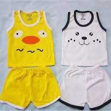Bộ ba lỗ cotton 2 chiều mát mẻ họa tiết hình thú cho bé 4-15kg