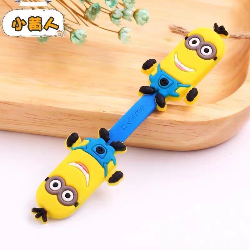 Dụng Cụ Quấn Dây Cáp Bằng silicone Chống Rơi Chống Mài Mòn Họa Tiết Hoạt Hình