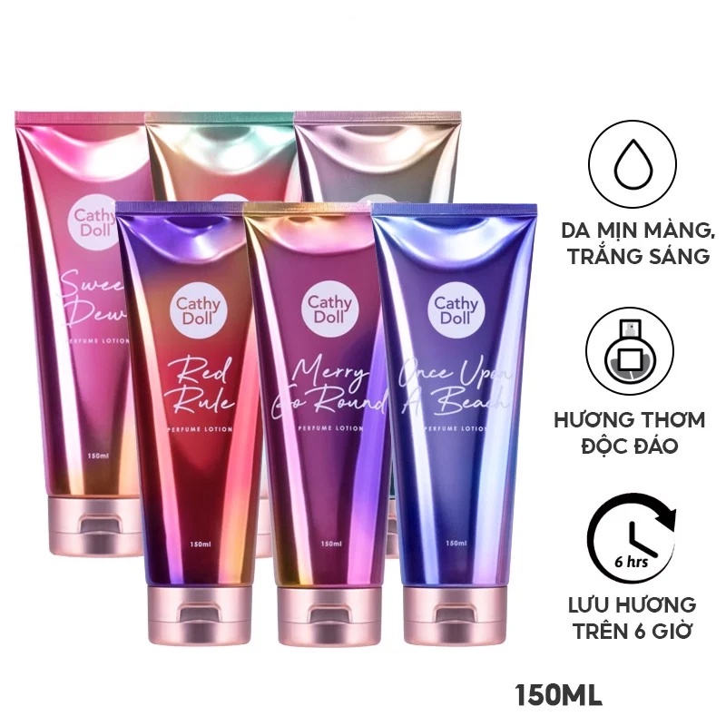 Sữa Dưỡng Thể Hương Nước Hoa Dưỡng Trắng Da, Giảm Thâm Sạm Cathy Doll Perfume Lotion 150ml
