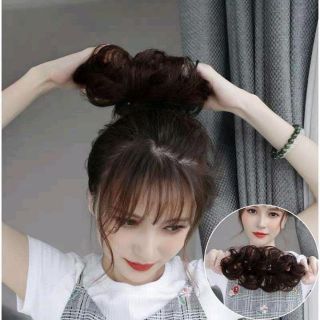 Tóc giả búi 💄FREESHIP💄 Tóc giả búi cột xoăn