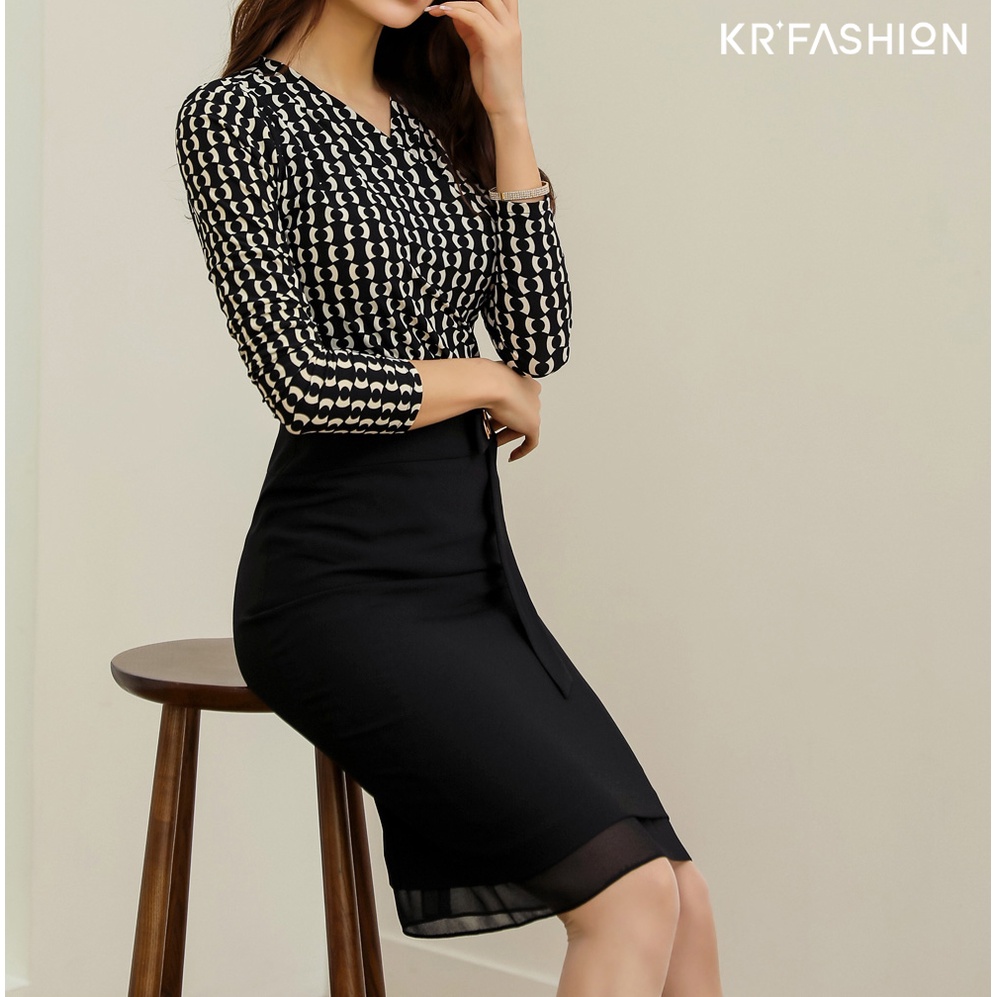 Chân váy công sở thiết kế vạt trước SK2110 KRFashion nữ xinh xắn váy Hàn Quốc đẹp | BigBuy360 - bigbuy360.vn