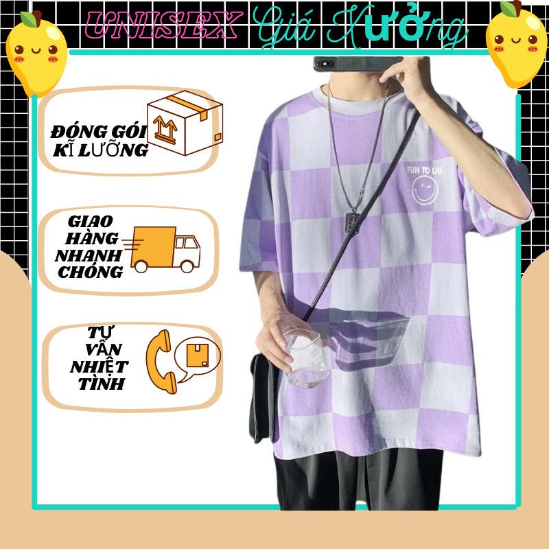 Áo Thun Unisex Tay Lỡ Form Rộng Phông Cách Hàn Quốc Freesize