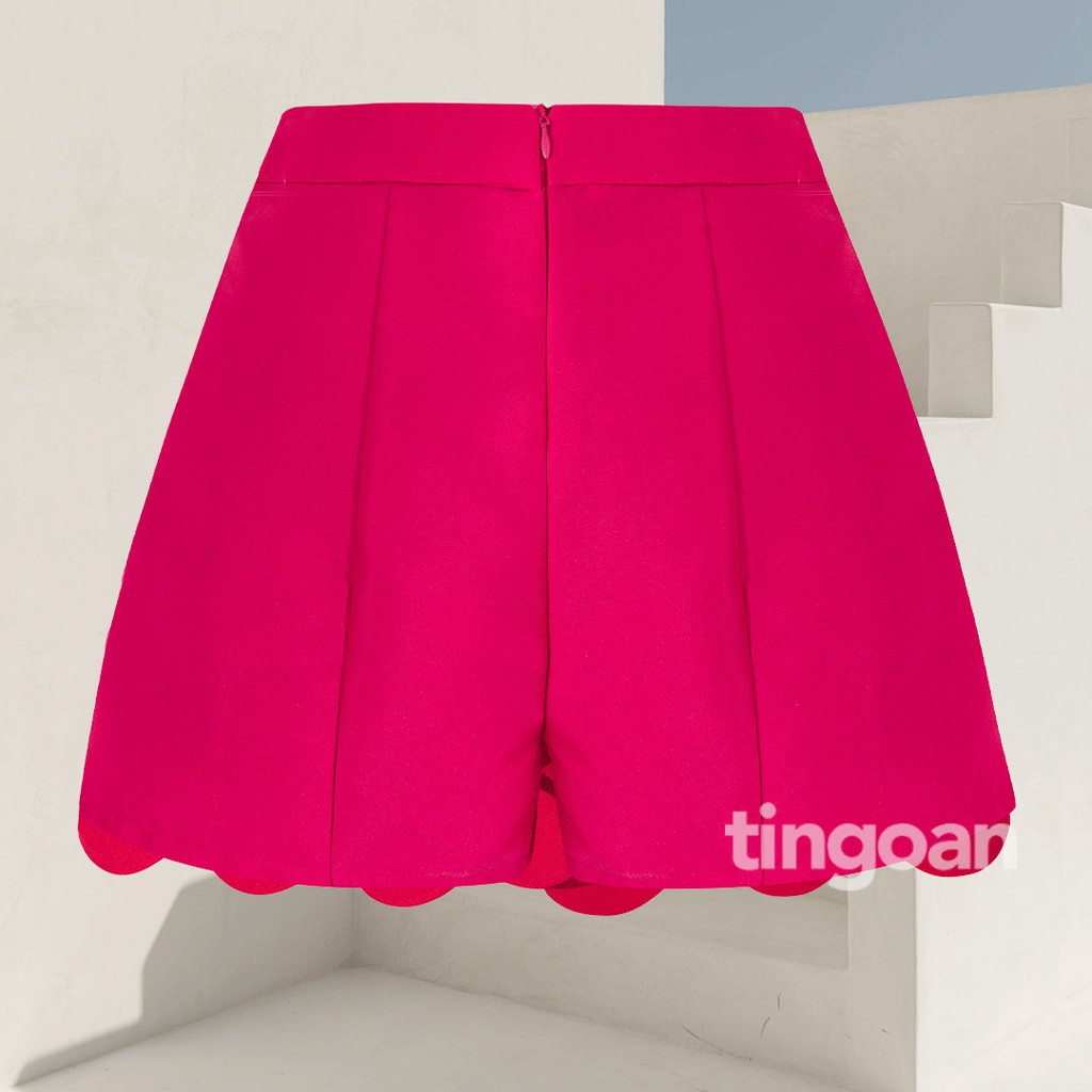 Quần váy tafta cạp cao lượn tafta hồng tingoan TAKE MY HEART SKORT/PK
