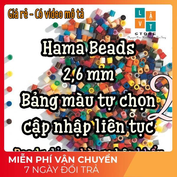 [2.6 Bảng màu 2] 1000 Hạt Peler Beads 2,6 MM,Bán Buôn hạt nhựa đồ chơi, Hama Beads  2,6 mm.