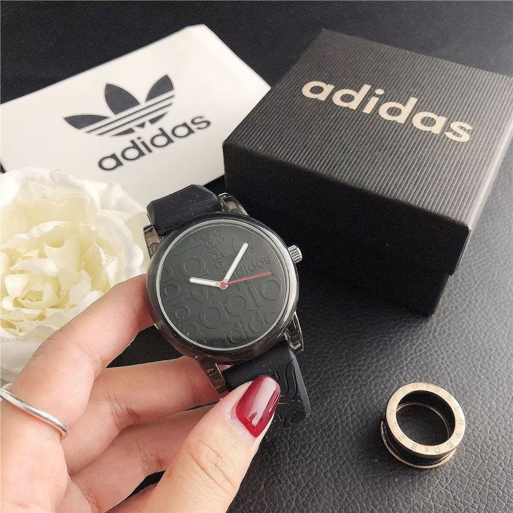 Đồng Hồ Đeo Tay Adidas Mặt Tròn Dây Da Thép Không Gỉ Thời Trang Cho Cặp Đôi