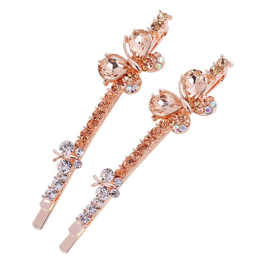 Cặp kẹp tóc hình cánh bướm lấp lánh phong cách Hàn Quốc dành cho nữ