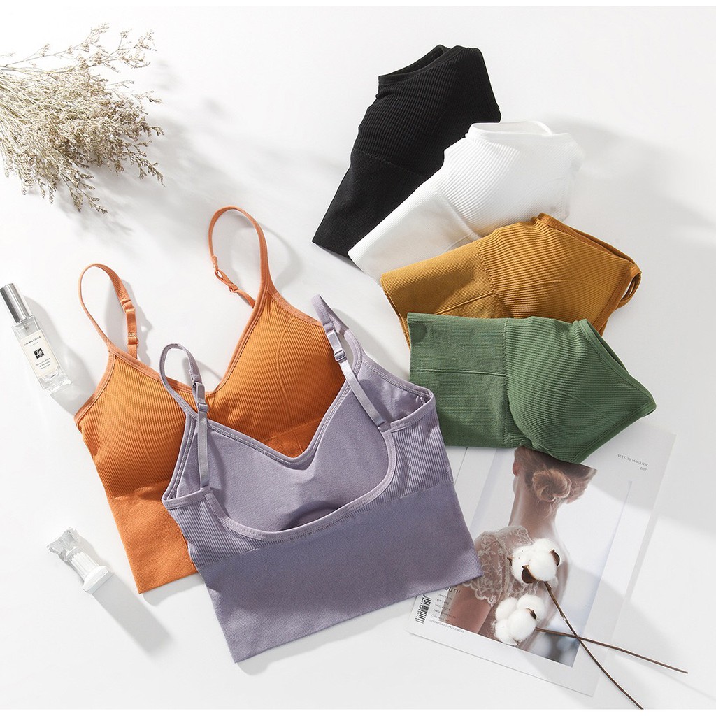 ÁO HAI DÂY CROPTOP NỮ, BRA HỞ LƯNG CHIẾT EO TẬP THỂ THAO 2 DÂY BẢN TO, GYM, YOGA LEN TĂM SIÊU HOT HÀNG CHUẨN LOẠI 1 M02 | BigBuy360 - bigbuy360.vn