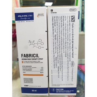 xịt da chó mèo có mủ FABRICIL 50ML