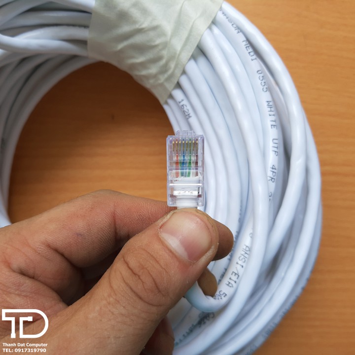 Dây cáp mạng bấm sẵn 2 đầu dài 40m - Cáp mạng CAT6 bấm sẵn 2 đầu kết nối wifi