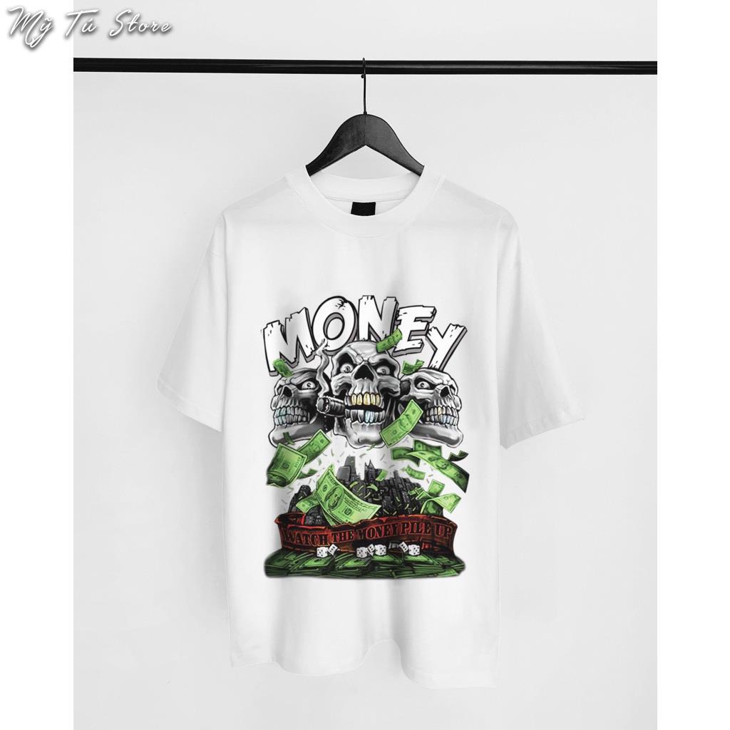 Áo thun tay lỡ MONEY phông Unisex nam nữ Cotton oversize form rộng Mỹ Tú Store