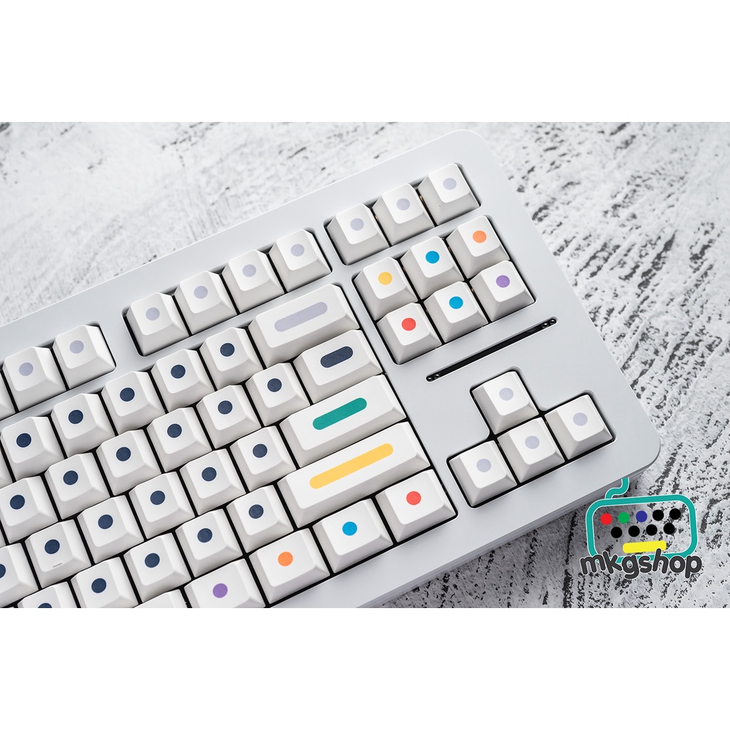 Keycap D.O.T không chữ, nhựa PBT in nhiệt, 120 nút bàn phím cơ cherry profile