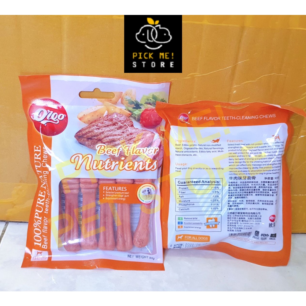 [Gói 90gr] Xương Gặm Orgo - Sạch Răng, Thơm Miệng, Bổ Sung Canxi cho Chó